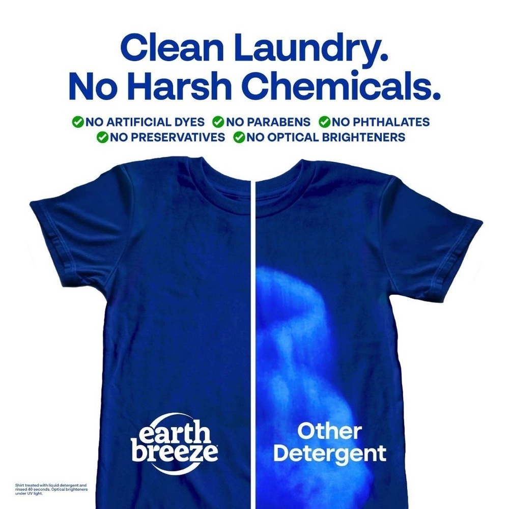 ❤️ EARTH BREEZE Laundry Sheets Eco-Friendly Cleaning Fresh Scent, No Plastic Jug - Picture 9 of 9